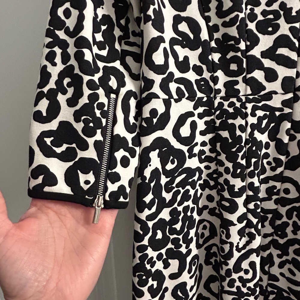 Ann Taylor 3/4 Length Sleeve Animal Print Dress Size 12 - Picture 12 of 14